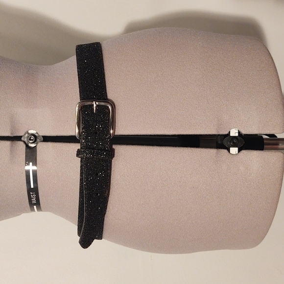Sparkly Black Belt Sz M - Picture 1 of 6